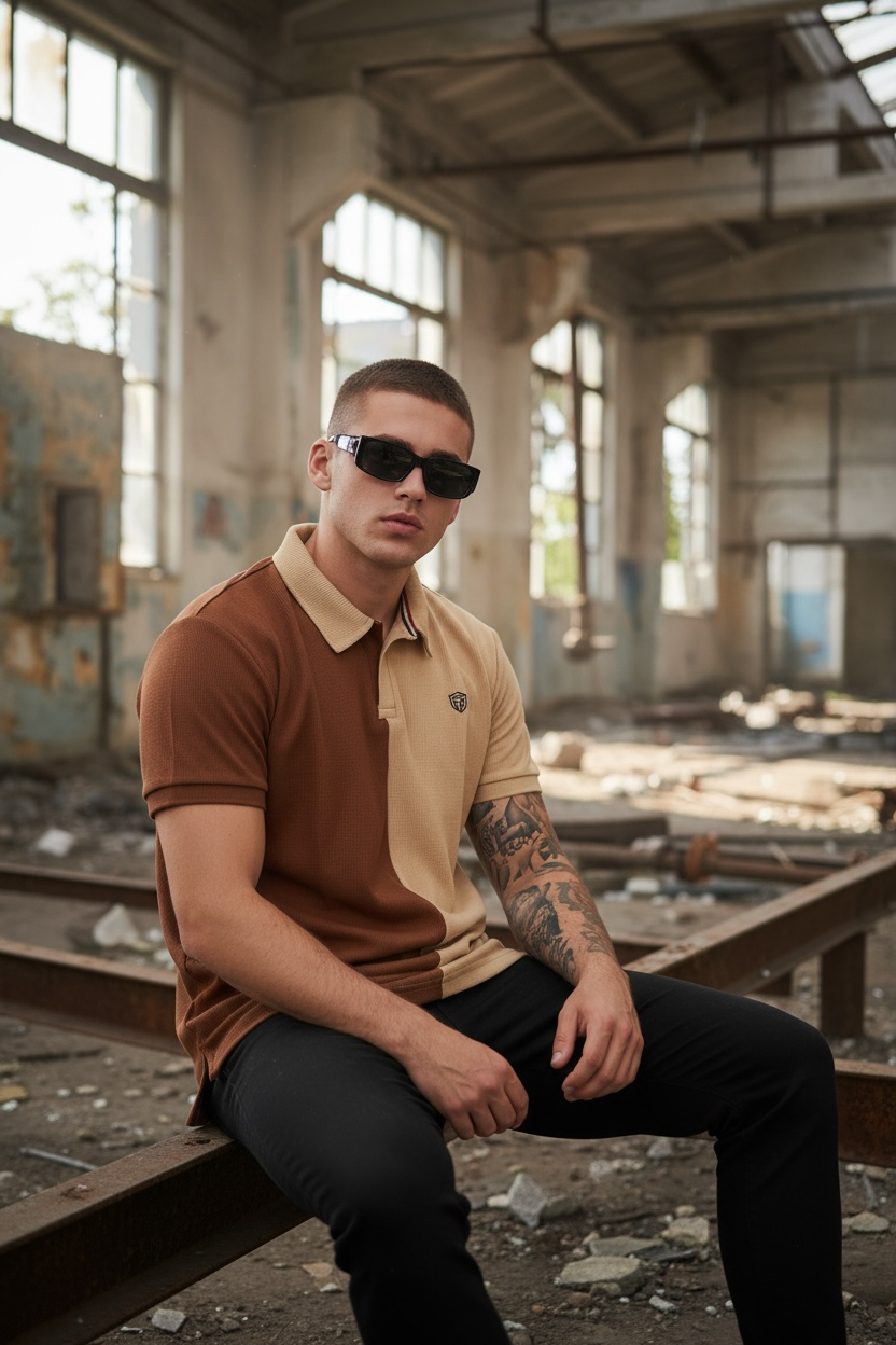 Dual tone polo t-shirts