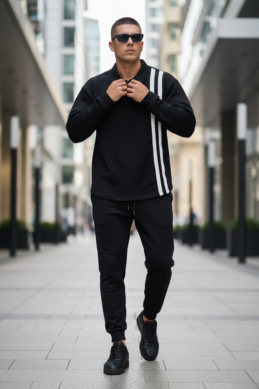 Black velocity Polo co-ord set