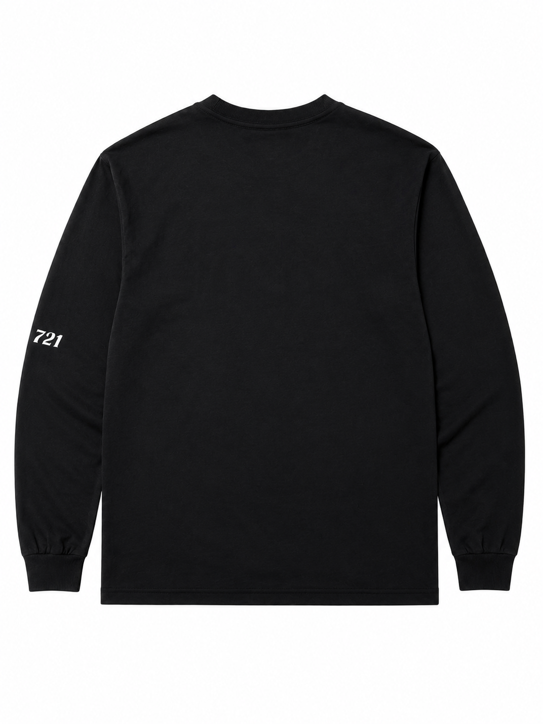 Faizify Black Long Sleeve T-Shirt with Purple Gothic Logo Print