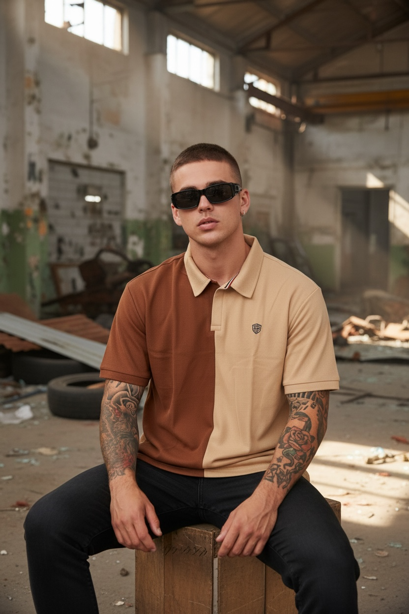 Dual tone polo t-shirts