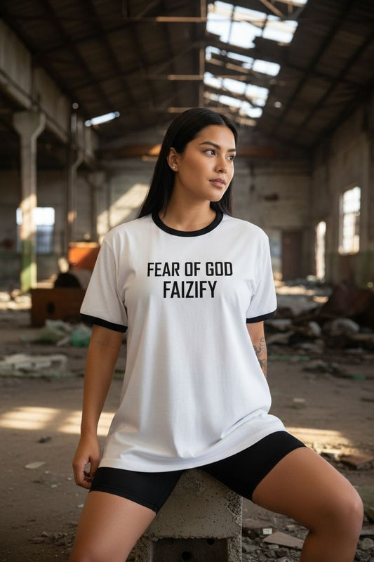 W&B strip (F) Oversized Tees