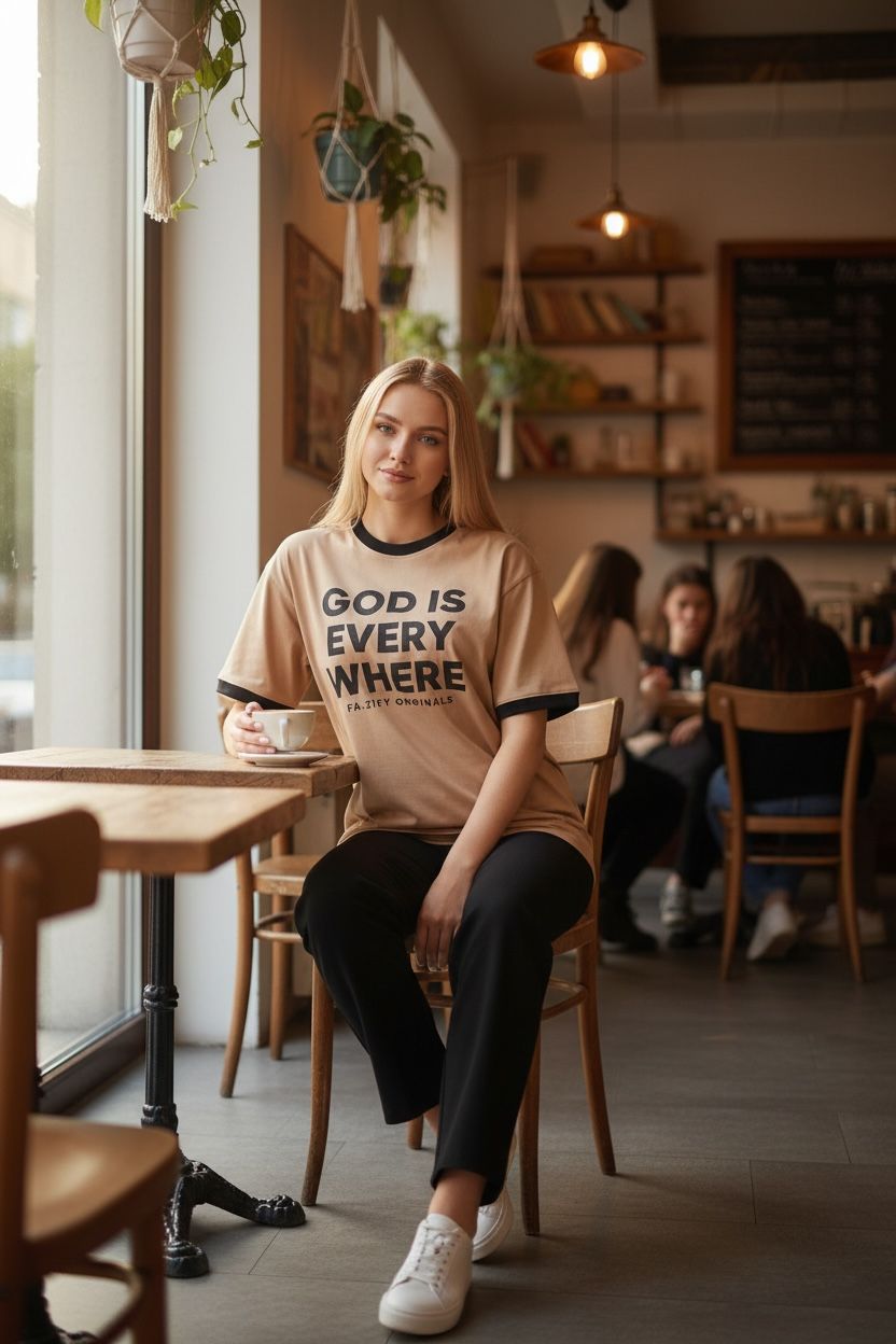 God is Every where Oversized Tees(F)