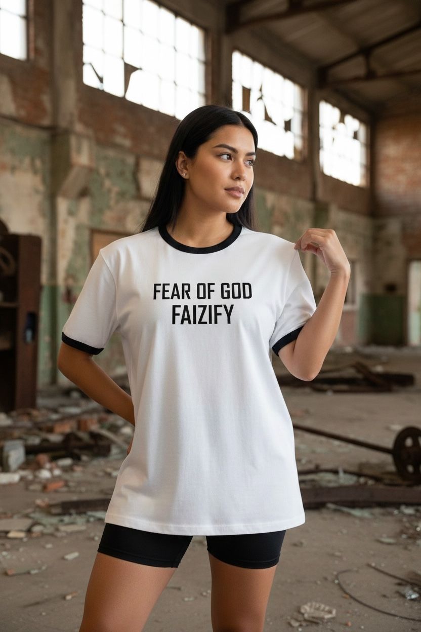 W&B strip (F) Oversized Tees