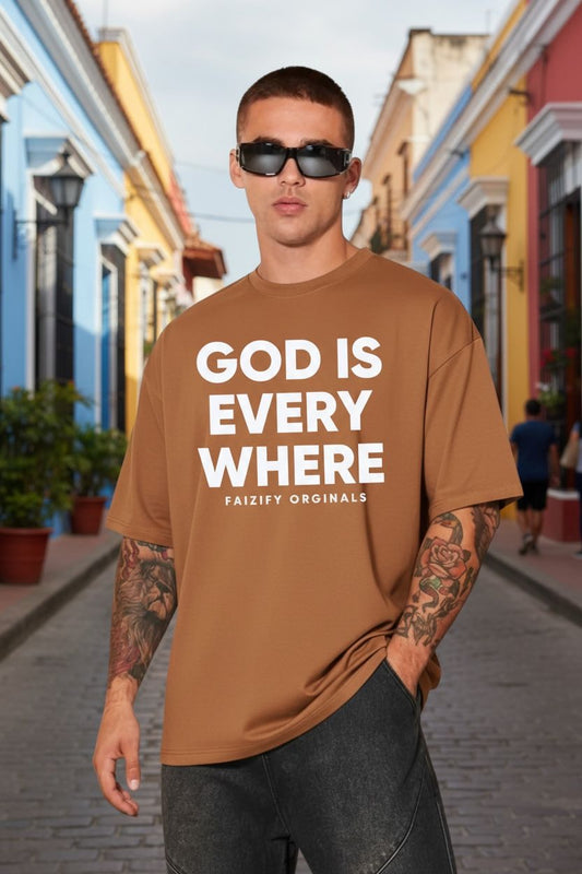 God is Every where Oversized Tees