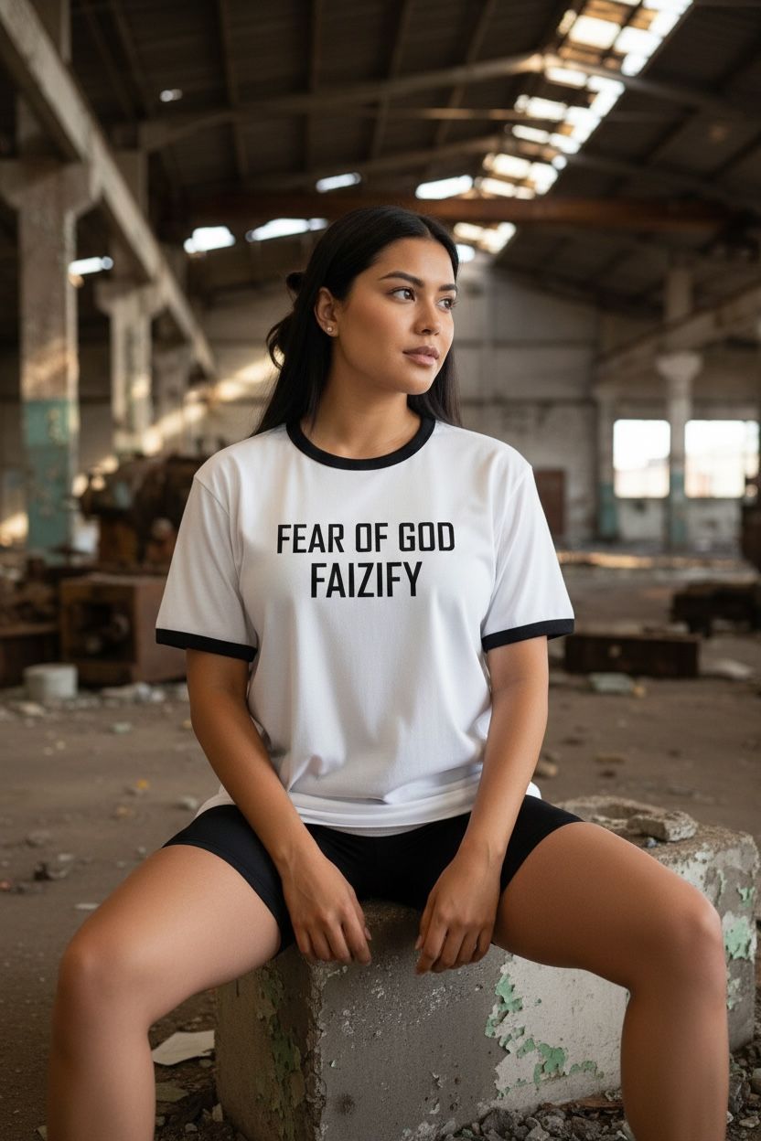 W&B strip (F) Oversized Tees