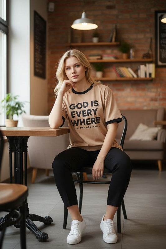 God is Every where Oversized Tees(F)